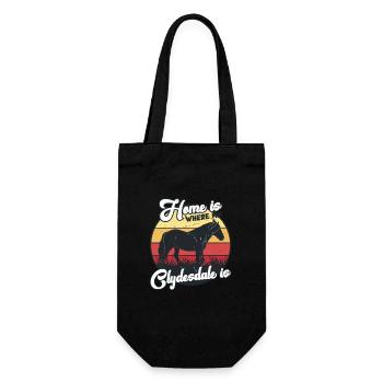 Clydesdale Pferdebesitzer Zugpferdebesitzer - Geschenkbeutel für Flaschen - Schwarz - Vorne