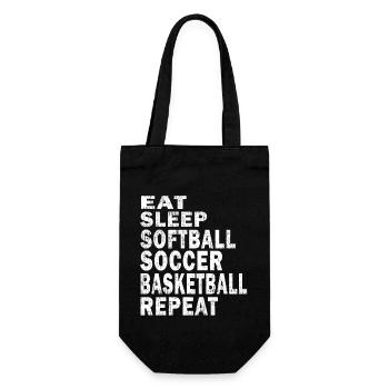 Eat Sleep Softball Basketball Soccer Repeat - Gift Bag for Bottles - black - Front