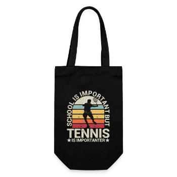 Retro Vintage School est important, mais le tennis est - Sac à bouteille - noir - Devant
