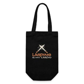 LARPing Is My Cardio Funny Roleplaying Medieval - Geschenkbeutel für Flaschen - Schwarz - Vorne