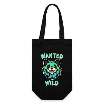 Cool Cartoon Dog - Wanted Wild - Gift Bag for Bottles - black - Front