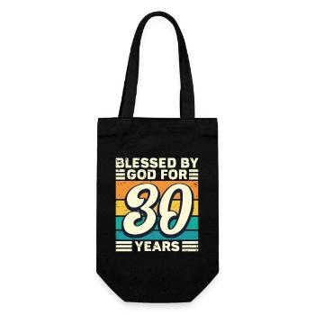 30 Birthday Gift Years Funny Saying - Gift Bag for Bottles - black - Front