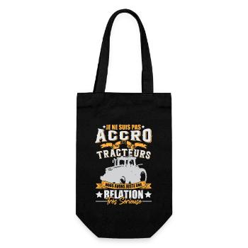 Homme Fermier Humour Tracteur - Sac à bouteille - noir - Devant