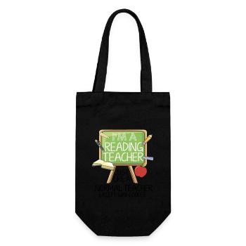 Teacher Reading Teacher - Gift Bag for Bottles - black - Front
