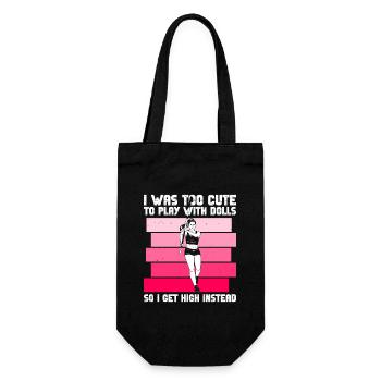 Stabhochsprung Mädchen Stabhochspringen - Gift Bag for Bottles - black - Front