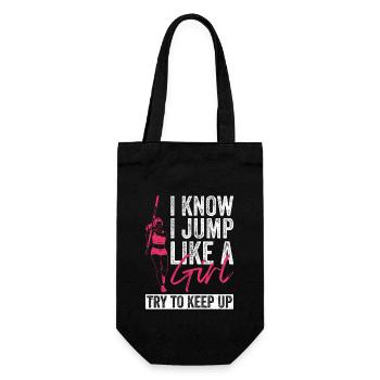 Stabhochspringer Mädchen Stabhochsprung - Gift Bag for Bottles - black - Front