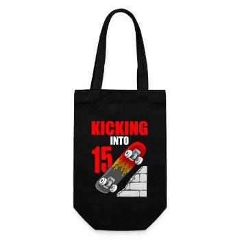Skateboard Birthday pour les garçons 15th Birthday Skater - Sac à bouteille - noir - Devant