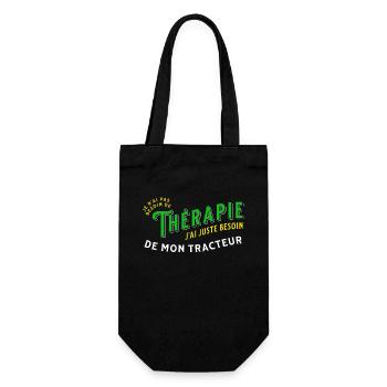 Agriculteur cadeau pour fermier tracteur humour - Sac à bouteille - noir - Devant