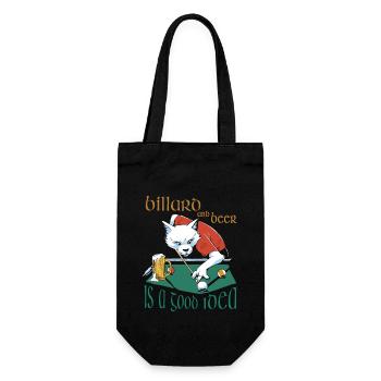 Billard and Beer is a good idea, Billard Spruch - Gift Bag for Bottles - black - Front