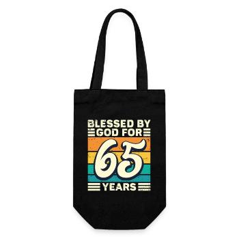 65 années de cadeaux d’anniversaire drôle de dicton - Sac à bouteille - noir - Devant