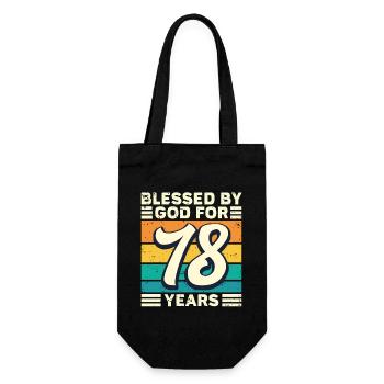 78 Birthday Gift Years Funny Saying - Gift Bag for Bottles - black - Front