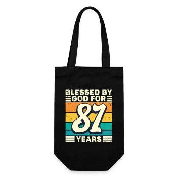 81 Geburtstag Geschenk Jahre Lustig Spruch - Geschenkbeutel für Flaschen - Schwarz - Vorne