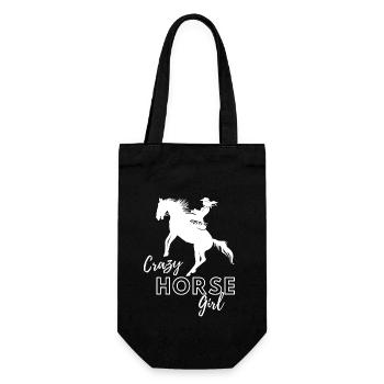 Crazy Horse Girl - Gift Bag for Bottles - black - Front
