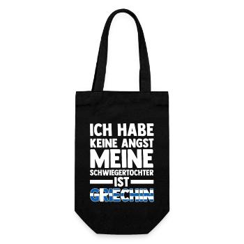 Ich habe keine Angst meine Schwiegertochter ist Gr - Geschenkbeutel für Flaschen - Schwarz - Vorne