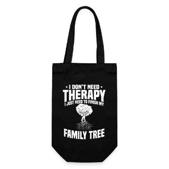 Fun Family Tree Research Design - Gift Bag for Bottles - black - Front