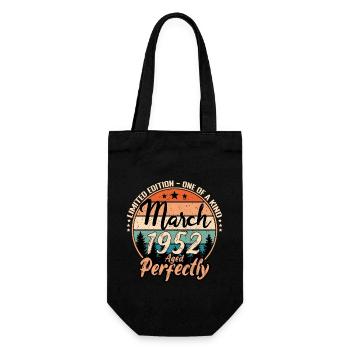 March 1952 anniversary 1952 legends March - Gift Bag for Bottles - black - Front