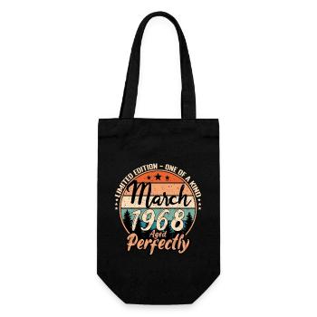 March 1968 anniversary 1968 legends March - Gift Bag for Bottles - black - Front