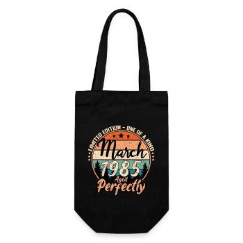 March 1985 anniversary 1985 legends March - Gift Bag for Bottles - black - Front