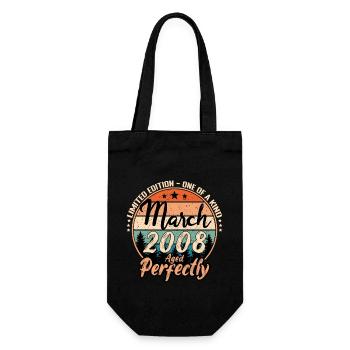 March 2008 anniversary 2008 legends March - Gift Bag for Bottles - black - Front