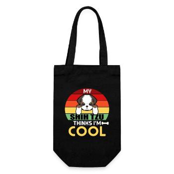 My Shih tzu Think I`m Cool - Gift Bag for Bottles - black - Front