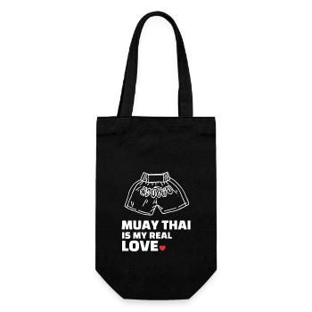 Ich Liebe Muay Thai - Geschenkbeutel für Flaschen - Schwarz - Vorne