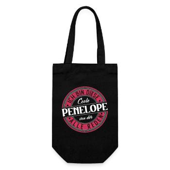 Penelope Geschenkidee Geschenk Geburtstag - Geschenkbeutel für Flaschen - Schwarz - Vorne