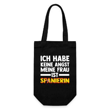 Spanisch Spanier Spanien - Geschenkbeutel für Flaschen - Schwarz - Vorne