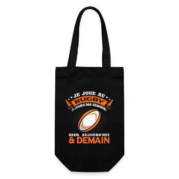 Je Joue Au Rugby - Sac à bouteille - noir - Devant
