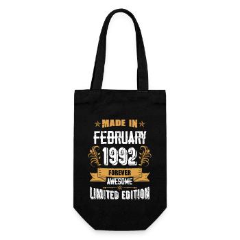 Février 1992 Vintage Vintage Anniversaire - Sac à bouteille - noir - Devant