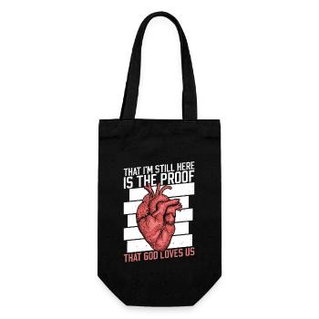 Herztransplantations Herz OP Herzoperation - Gift Bag for Bottles - black - Front