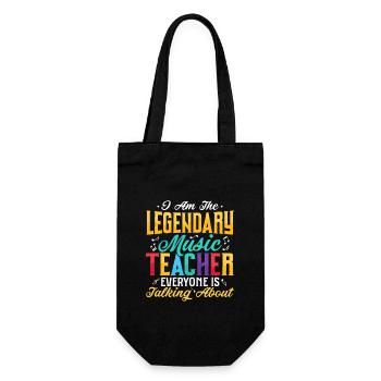 I Am The Legendary Music Teacher Everyone Is Talki - Gift Bag for Bottles - black - Front
