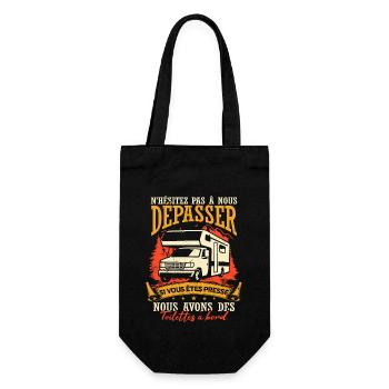 Drôle Camping-Car Humour - Sac à bouteille - noir - Devant