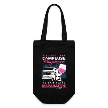 Je Suis Une Campeuse Magicienne - Sac à bouteille - noir - Devant