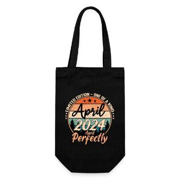 April 2024 anniversary 2024 legends April - Gift Bag for Bottles - black - Front