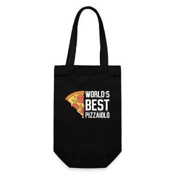 Pizzabäcker Für Die Weltbeste Pizza Pizzaiolo - Geschenkbeutel für Flaschen - Schwarz - Vorne
