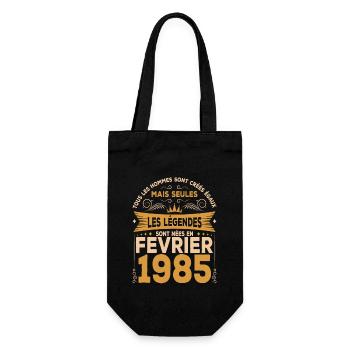 Les Légendes Sont Nées En Février 1985 - Sac à bouteille - noir - Devant