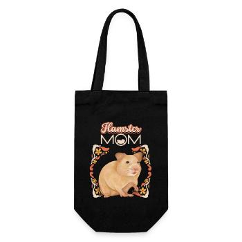 Hamster, hamster mom, hamster mom funny saying - Gift Bag for Bottles - black - Front