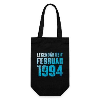 Legendär Seit Februar 1994 Geburtstag Geschenk - Geschenkbeutel für Flaschen - Schwarz - Vorne