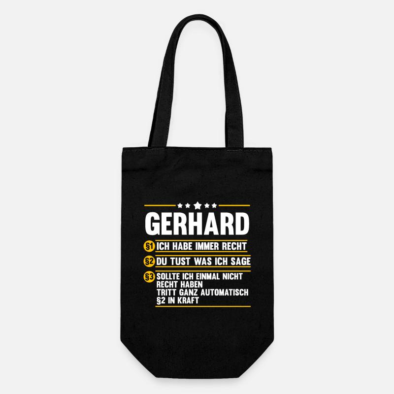 Gerhard - Geschenkbeutel für Flaschen - Schwarz