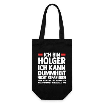 Holger - Geschenkbeutel für Flaschen - Schwarz - Vorne