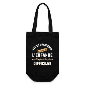 Anniversaire 53 ans Idée cadeau date de naissance - Sac à bouteille - noir - Devant