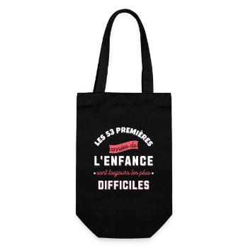 Anniversaire 53 ans Idée cadeau date de naissance - Sac à bouteille - noir - Devant