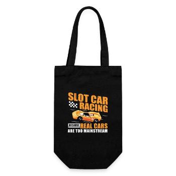Slot Car Racing: Real Cars Are Too Common - Gift Bag for Bottles - black - Front