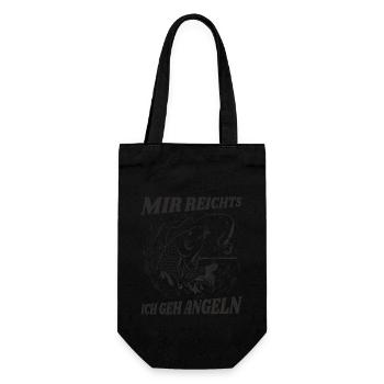 Mir reichts ich geh angeln - Geschenkbeutel für Flaschen - Schwarz - Vorne