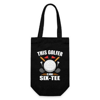 Geburtstag Golfshirts für Männer 60th Jahre alt Golfen - Geschenkbeutel für Flaschen - Schwarz - Vorne