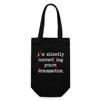 Je corrige silencieusement vos grammagrammes - Sac à bouteille - noir - Devant