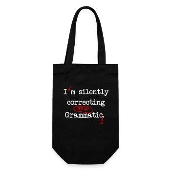 Je corrige silencieusement vos grammagrammes - Sac à bouteille - noir - Devant