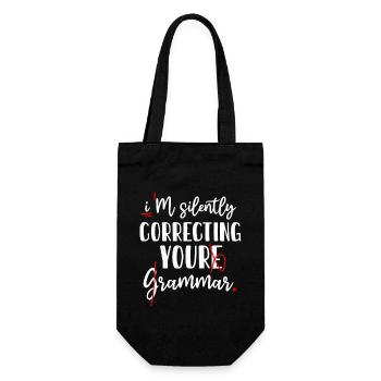 Je corrige silencieusement votre grammaire - Sac à bouteille - noir - Devant