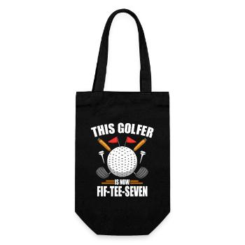 Birthday Golf Shirts For Men 57th Year Old Golfing - Gift Bag for Bottles - black - Front