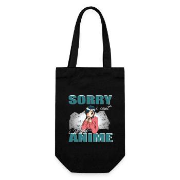 Sorry i can't i watch Anime Introvert Girl Japan - Geschenkbeutel für Flaschen - Schwarz - Vorne